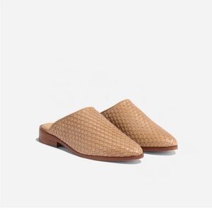 Nisolo Ama Woven Leather Mules, 6.5